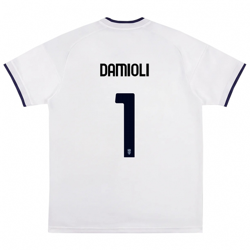 נשים Mattia Damioli #1 לבן אדום כחול מלכותי הרחק ג'רזי 2026/27 חולצה קצרה
