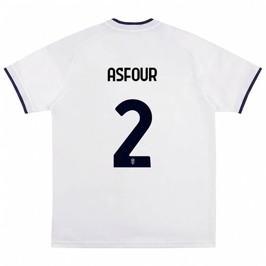 נשים Adam Asfour #2 לבן אדום כחול מלכותי הרחק ג'רזי 2026/27 חולצה קצרה