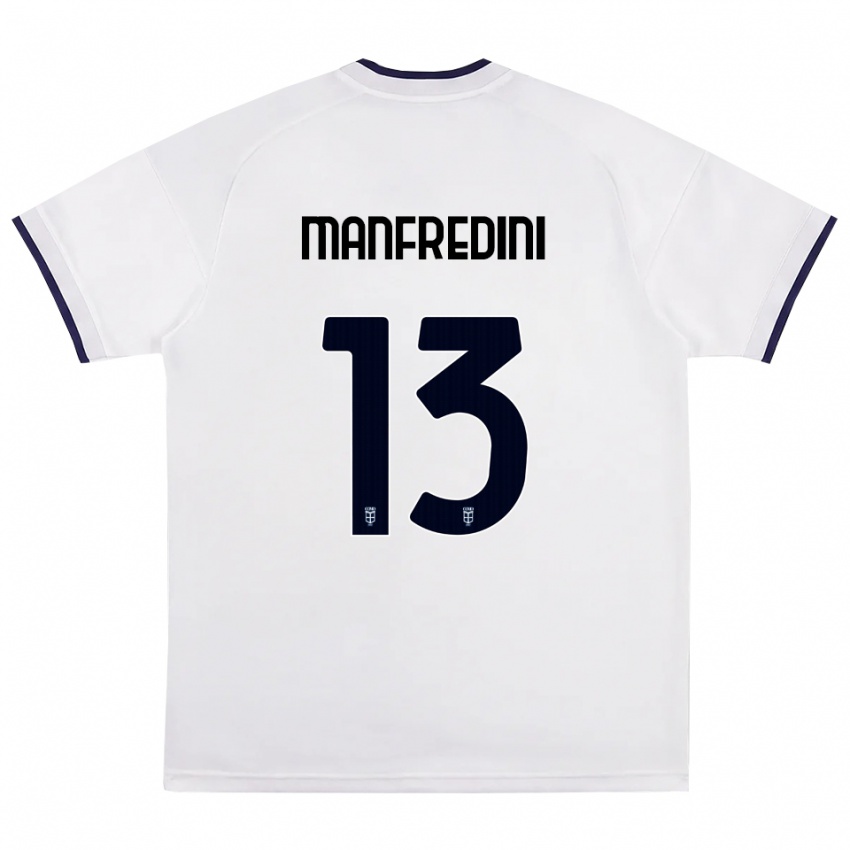 נשים Matteo Manfredini #13 לבן אדום כחול מלכותי הרחק ג'רזי 2026/27 חולצה קצרה