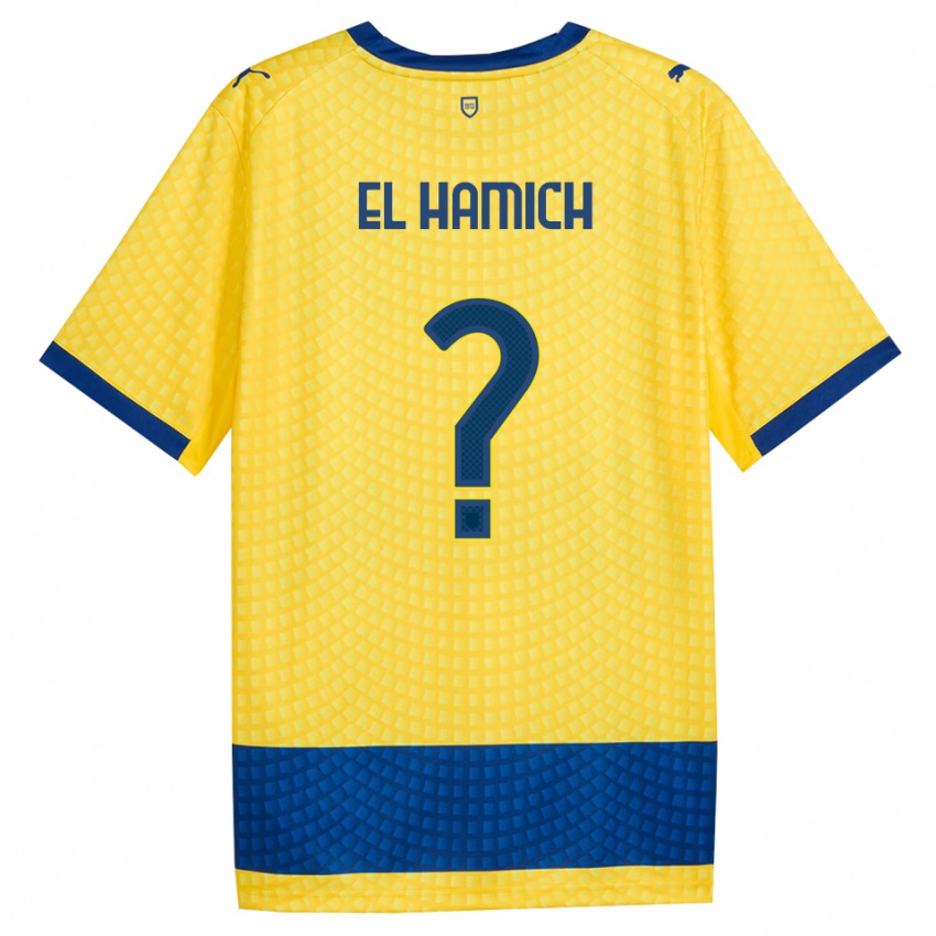 נשים Anas El Hamich #0 צהוב כחול שחור הרחק ג'רזי 2026/27 חולצה קצרה