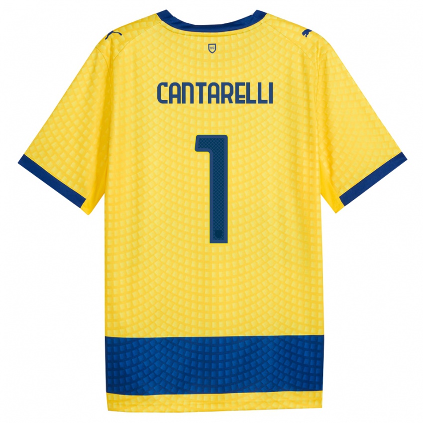 נשים Elia Cantarelli #1 צהוב כחול שחור הרחק ג'רזי 2026/27 חולצה קצרה