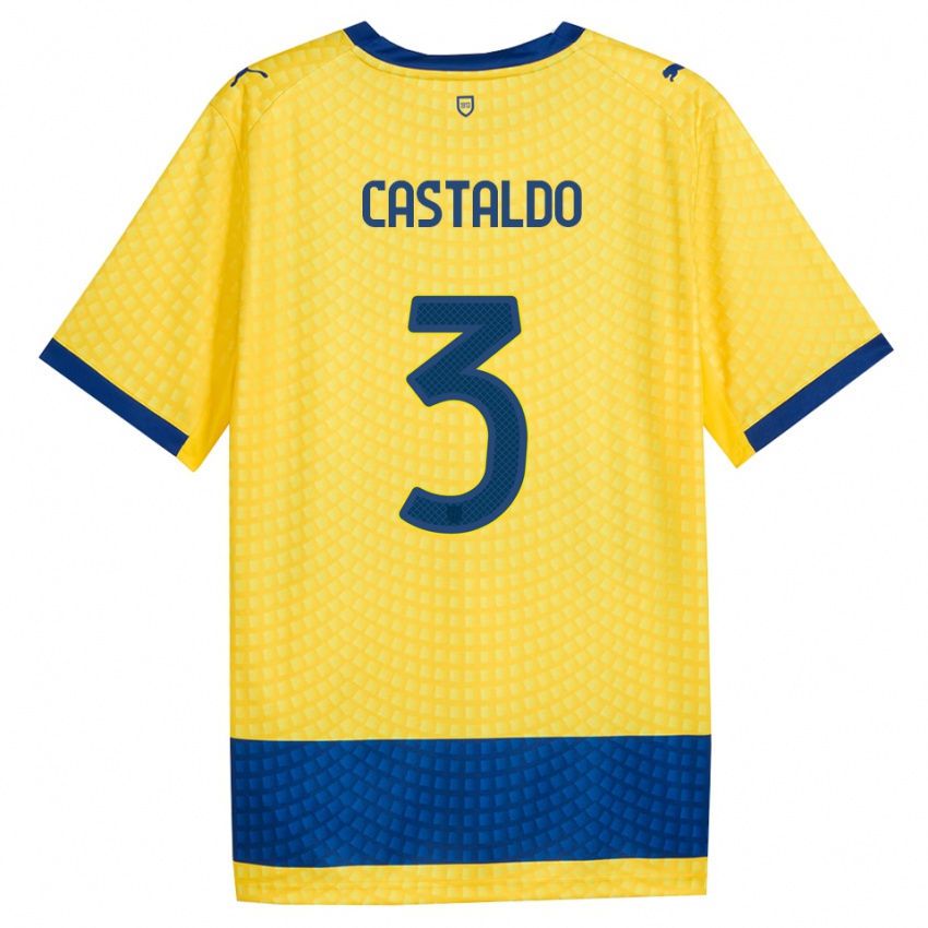 נשים Antonio Castaldo #3 צהוב כחול שחור הרחק ג'רזי 2026/27 חולצה קצרה