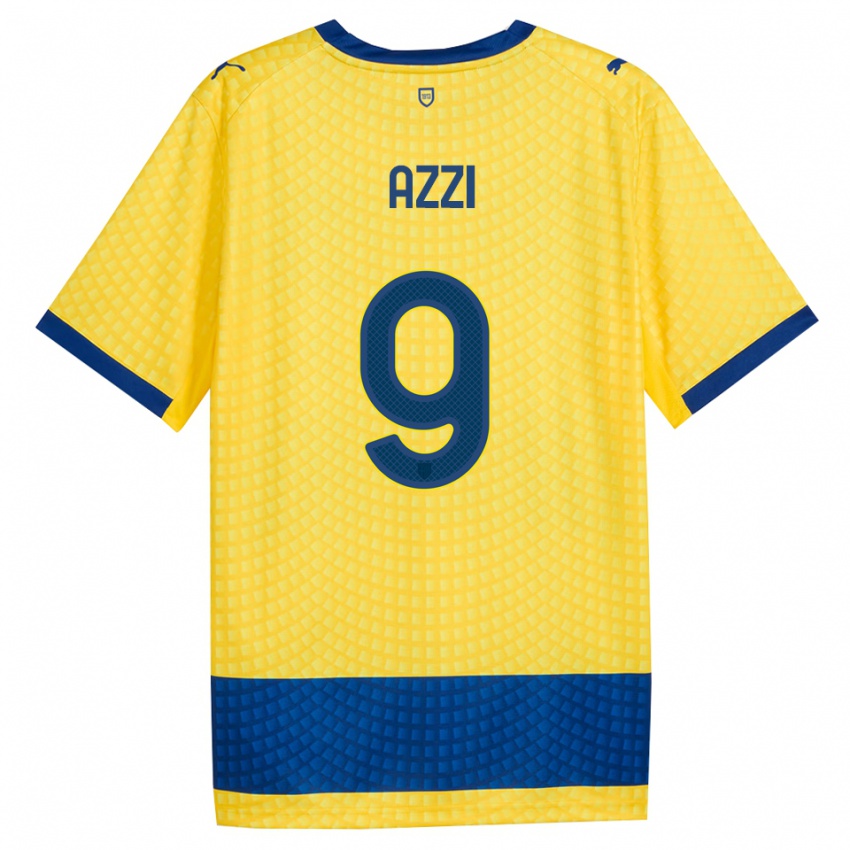נשים Federico Azzi #9 צהוב כחול שחור הרחק ג'רזי 2026/27 חולצה קצרה
