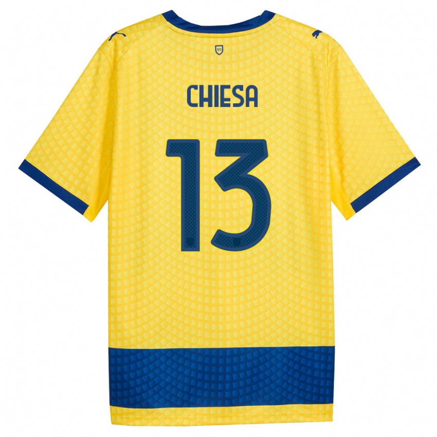 נשים Riccardo Chiesa #13 צהוב כחול שחור הרחק ג'רזי 2026/27 חולצה קצרה