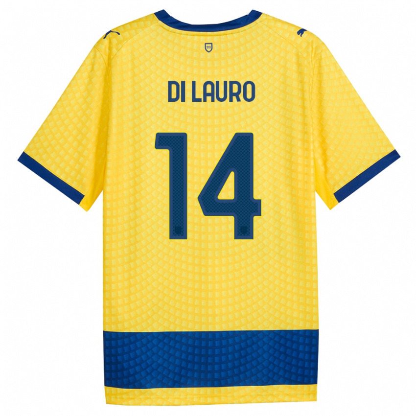 נשים Diego Di Lauro #14 צהוב כחול שחור הרחק ג'רזי 2026/27 חולצה קצרה
