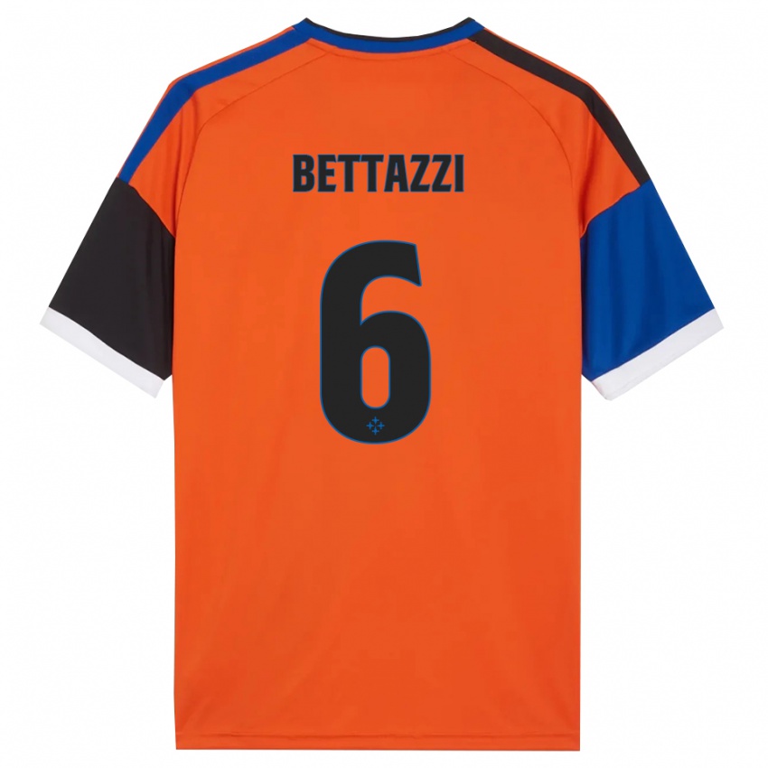נשים Brando Bettazzi #6 כתום כחול שחור לבן הרחק ג'רזי 2026/27 חולצה קצרה