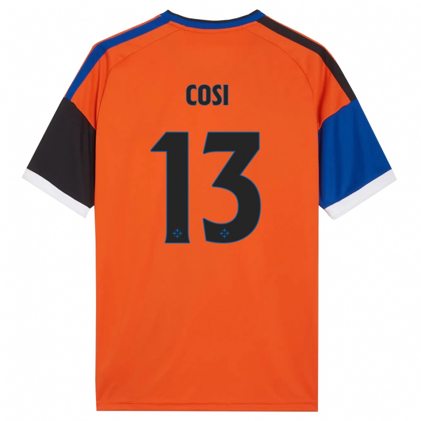 נשים Tommaso Cosi #13 כתום כחול שחור לבן הרחק ג'רזי 2026/27 חולצה קצרה