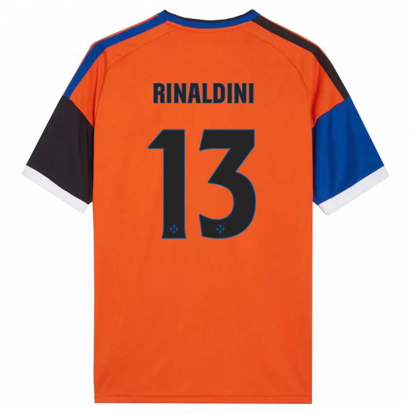 נשים Duccio Rinaldini #13 כתום כחול שחור לבן הרחק ג'רזי 2026/27 חולצה קצרה
