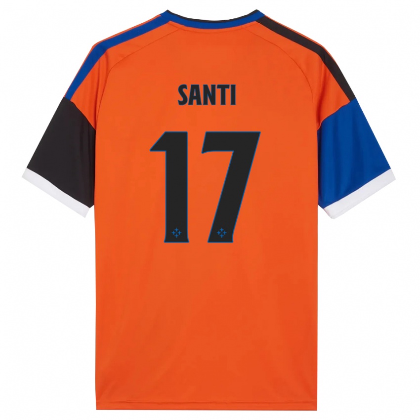 נשים Edoardo Santi #17 כתום כחול שחור לבן הרחק ג'רזי 2026/27 חולצה קצרה