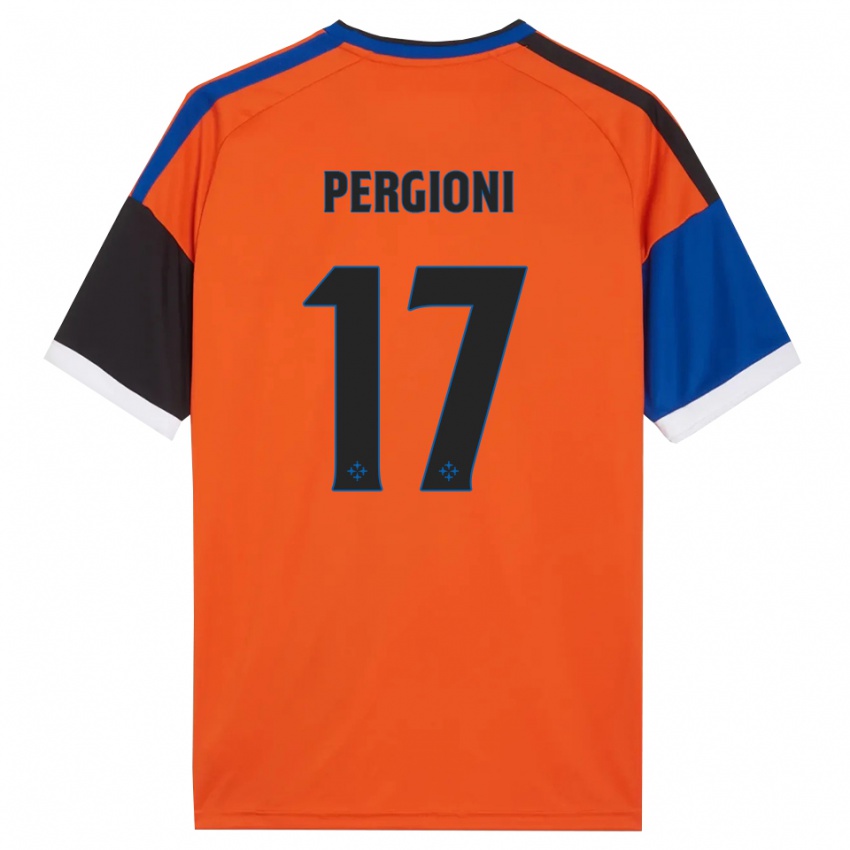 נשים Kevin Pergioni #17 כתום כחול שחור לבן הרחק ג'רזי 2026/27 חולצה קצרה