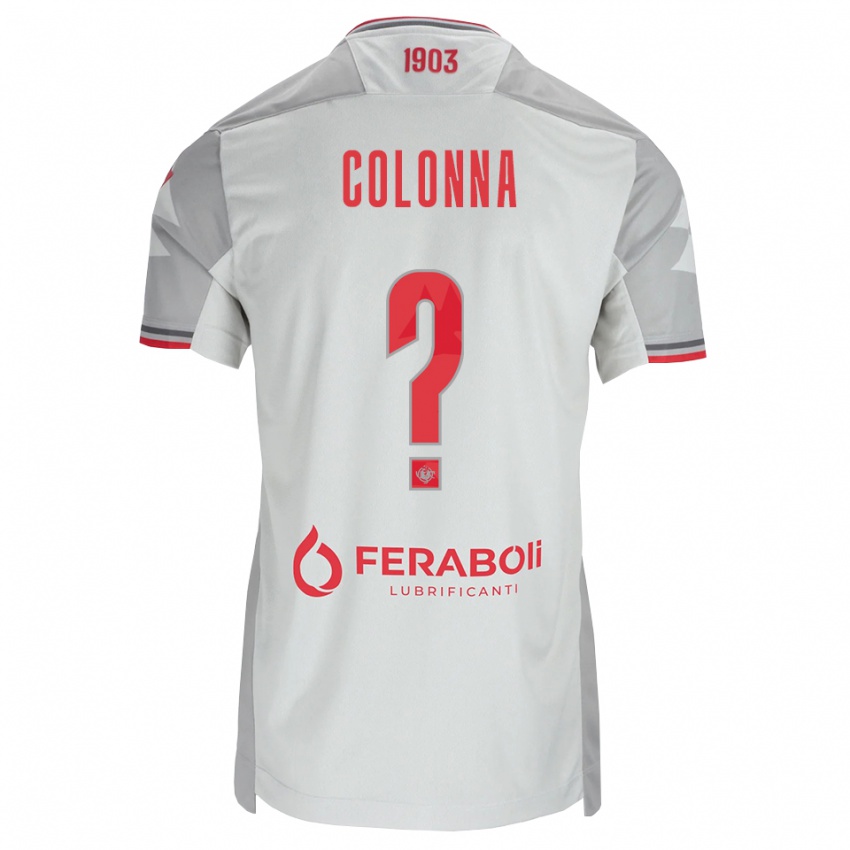 נשים Alessandro Colonna #0 אפור לבן אדום הרחק ג'רזי 2026/27 חולצה קצרה