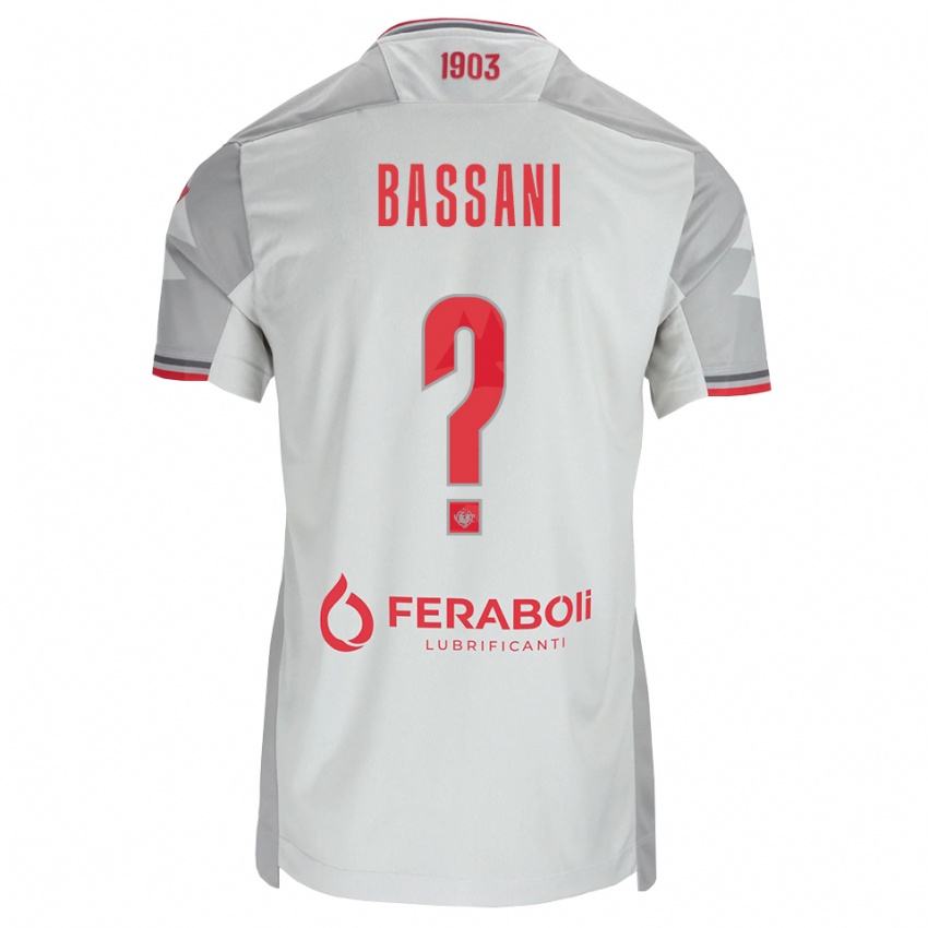 נשים Edoardo Bassani #0 אפור לבן אדום הרחק ג'רזי 2026/27 חולצה קצרה