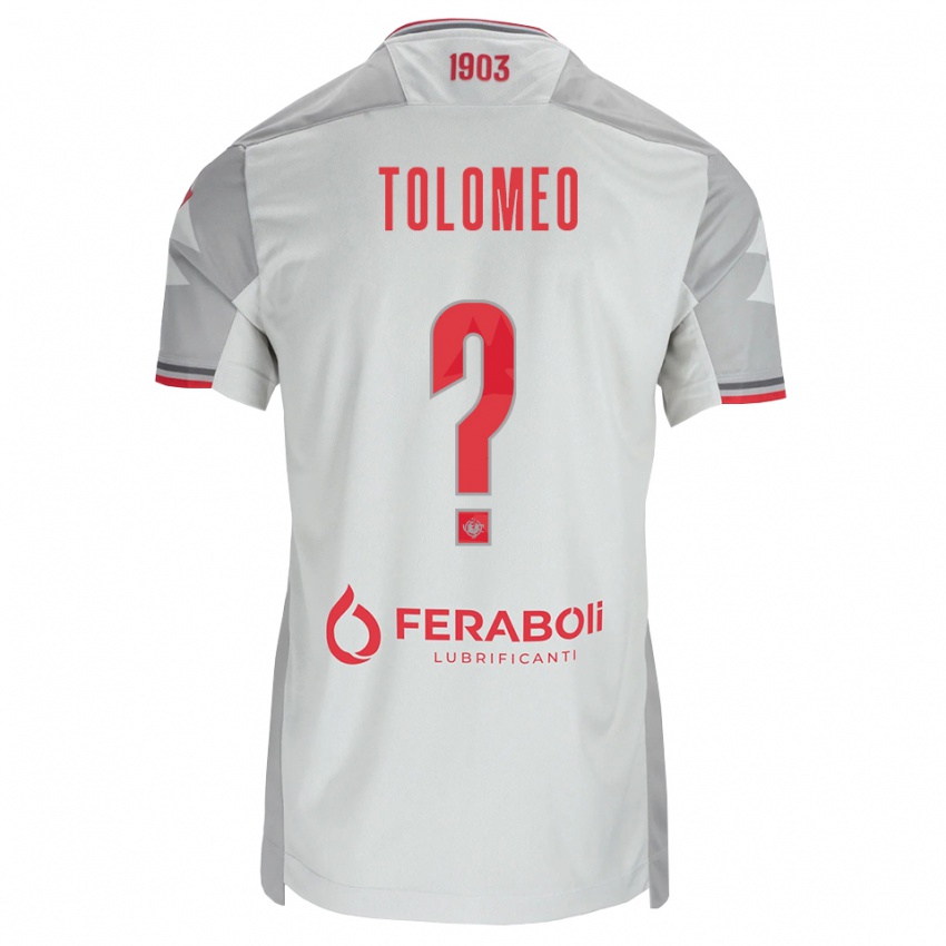 נשים Gabriel Tolomeo #0 אפור לבן אדום הרחק ג'רזי 2026/27 חולצה קצרה