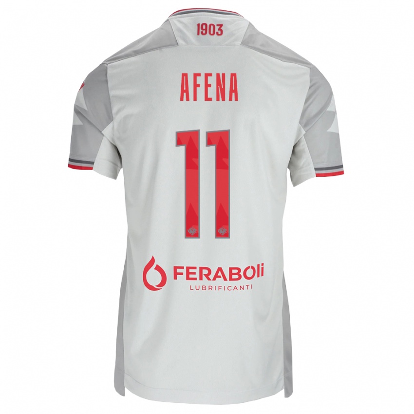 נשים Felix Afena-Gyan #11 אפור לבן אדום הרחק ג'רזי 2026/27 חולצה קצרה