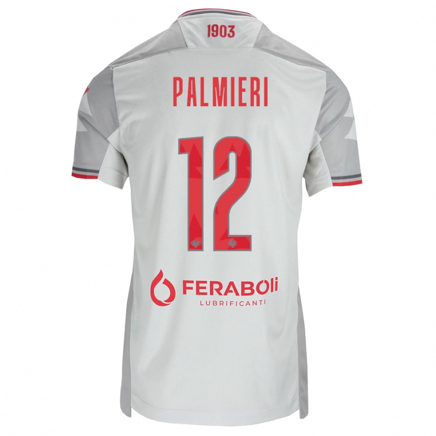 נשים Cristian Palmieri #12 אפור לבן אדום הרחק ג'רזי 2026/27 חולצה קצרה
