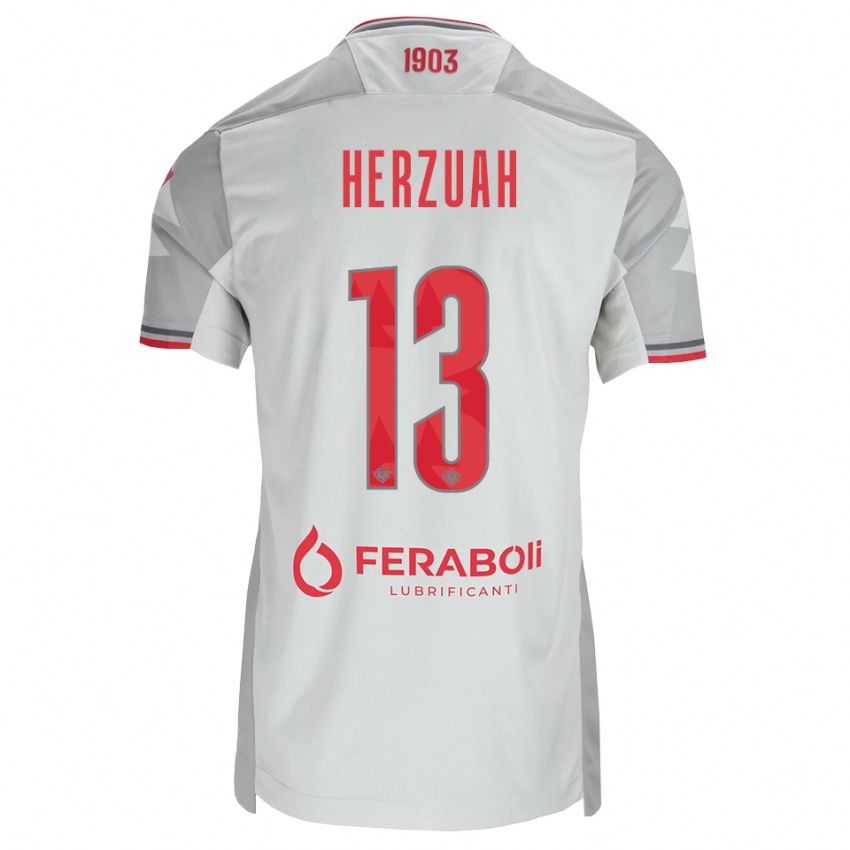 נשים Gabriel Herzuah #13 אפור לבן אדום הרחק ג'רזי 2026/27 חולצה קצרה