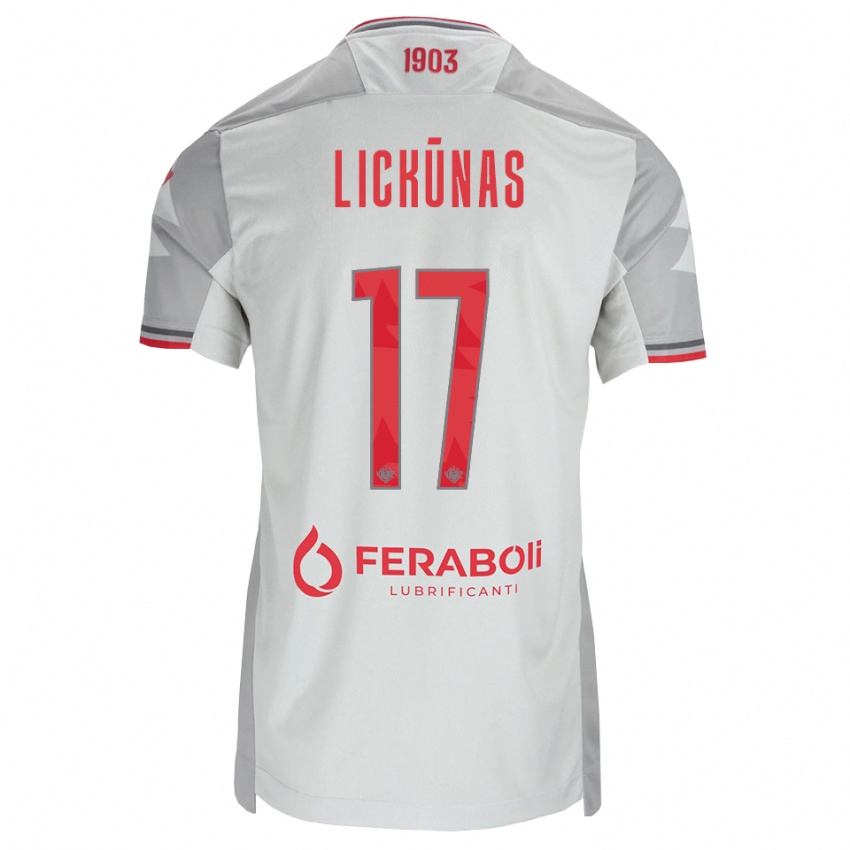 נשים Adrian Lickūnas #17 אפור לבן אדום הרחק ג'רזי 2026/27 חולצה קצרה