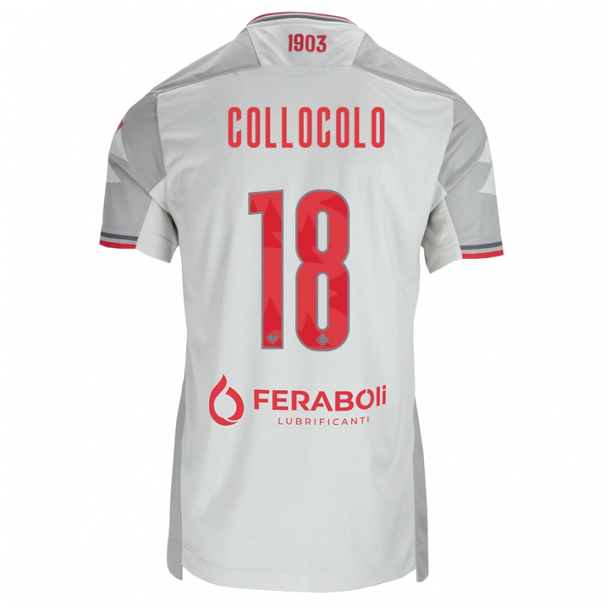 נשים Michele Collocolo #18 אפור לבן אדום הרחק ג'רזי 2026/27 חולצה קצרה