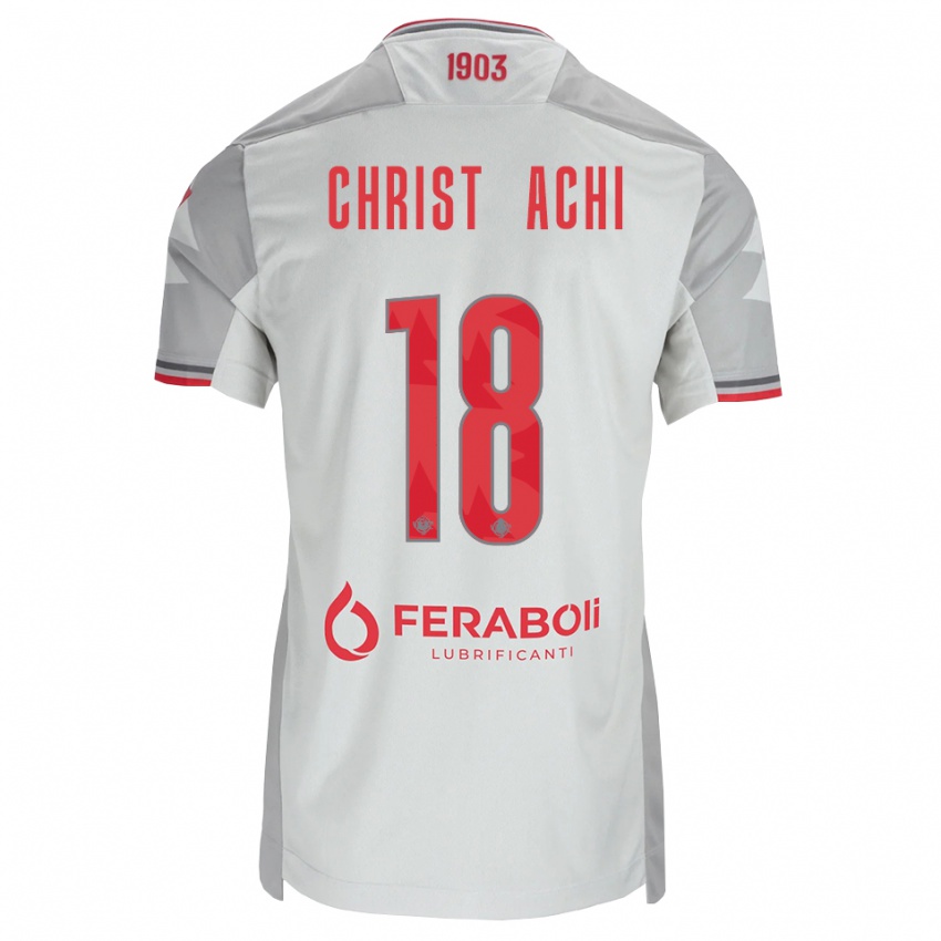 נשים Ange Christ Achi #18 אפור לבן אדום הרחק ג'רזי 2026/27 חולצה קצרה