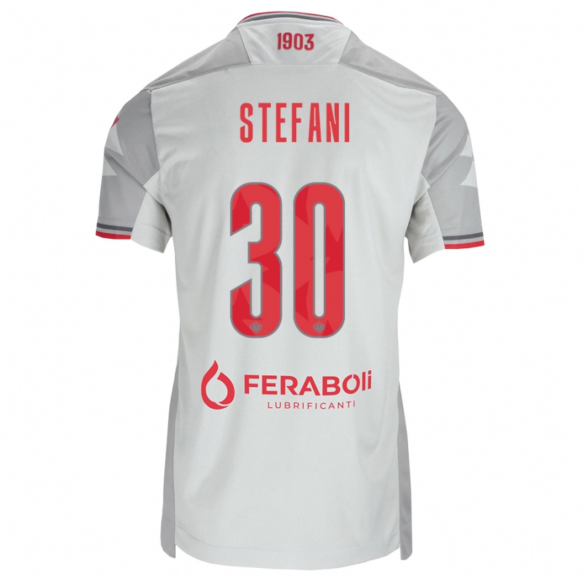 נשים Christian Stefani #30 אפור לבן אדום הרחק ג'רזי 2026/27 חולצה קצרה