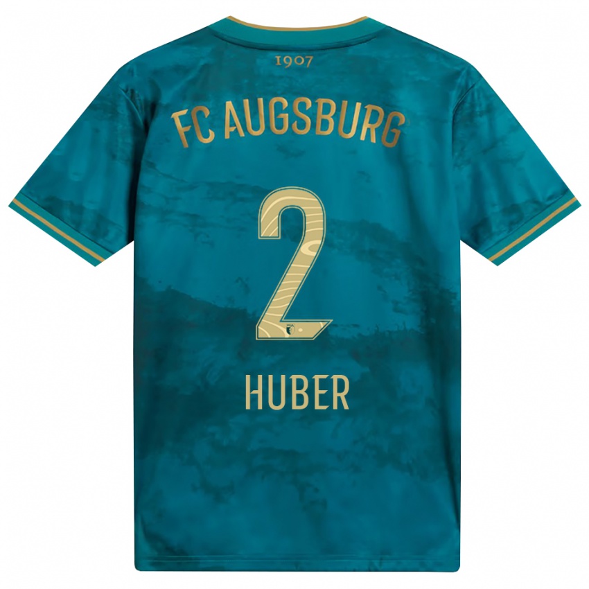נשים Fynn Huber #2 ירוק חום הרחק ג'רזי 2026/27 חולצה קצרה