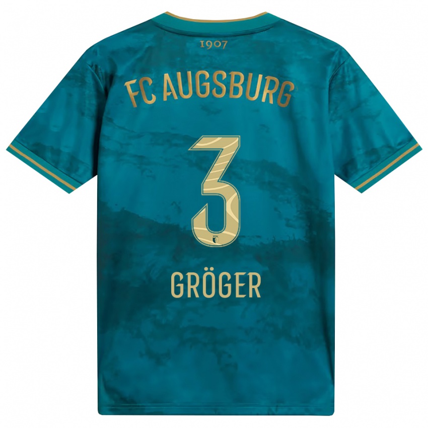 נשים Elias Gröger #3 ירוק חום הרחק ג'רזי 2026/27 חולצה קצרה