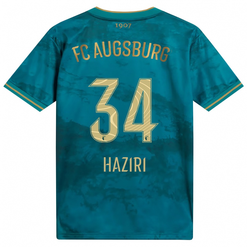 נשים Edi Haziri #34 ירוק חום הרחק ג'רזי 2026/27 חולצה קצרה