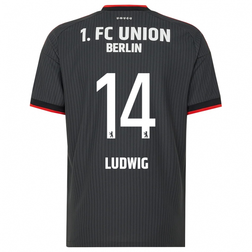 נשים Brandon Ludwig #14 שחור לבן אדום הרחק ג'רזי 2026/27 חולצה קצרה