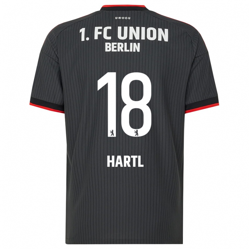 נשים Fynn Hartl #18 שחור לבן אדום הרחק ג'רזי 2026/27 חולצה קצרה