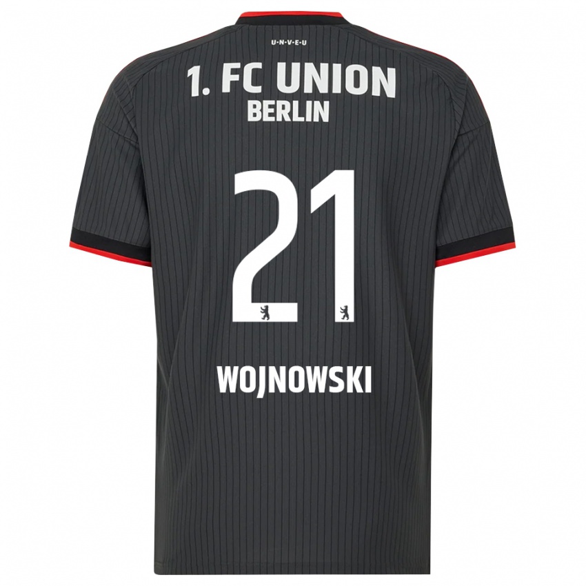 נשים Wiktorian Wojnowski #21 שחור לבן אדום הרחק ג'רזי 2026/27 חולצה קצרה