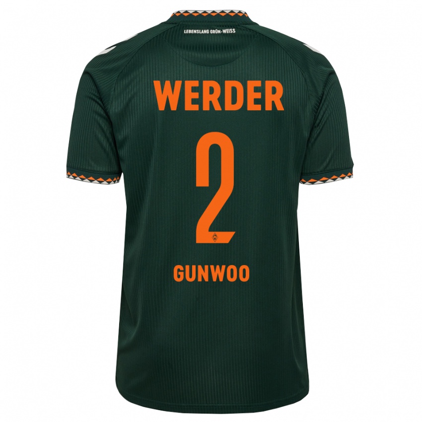 נשים Gun-Woo Lee #2 ירוק כהה כתום לבן הרחק ג'רזי 2026/27 חולצה קצרה