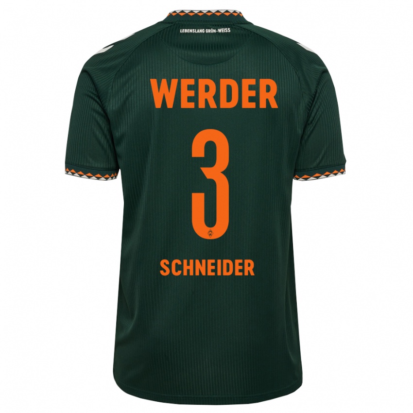 נשים Dieter Schneider #3 ירוק כהה כתום לבן הרחק ג'רזי 2026/27 חולצה קצרה
