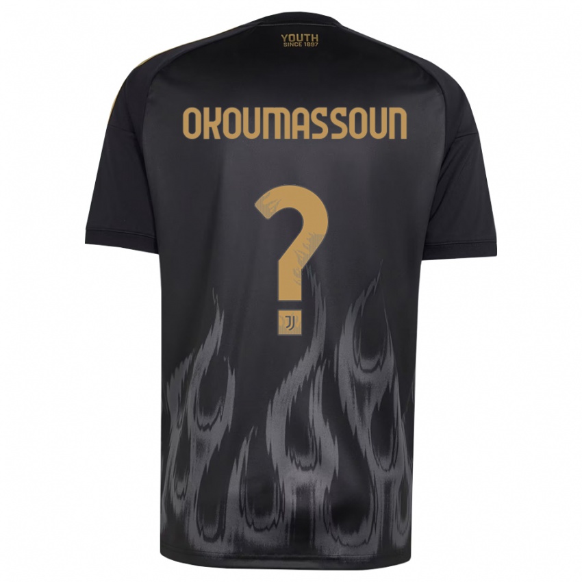 נשים Ismaele Okoumassoun #0 שחור חום ג'רזי קיט שלישי 2026/27 חולצה קצרה