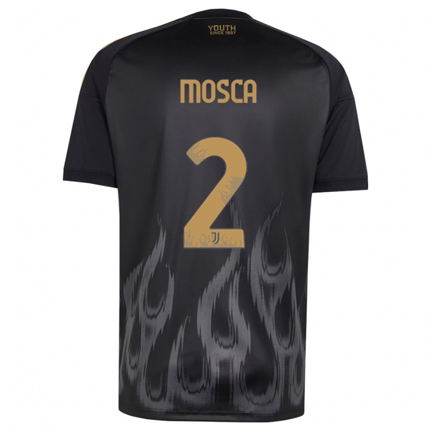נשים Guglielmo Mosca #2 שחור חום ג'רזי קיט שלישי 2026/27 חולצה קצרה