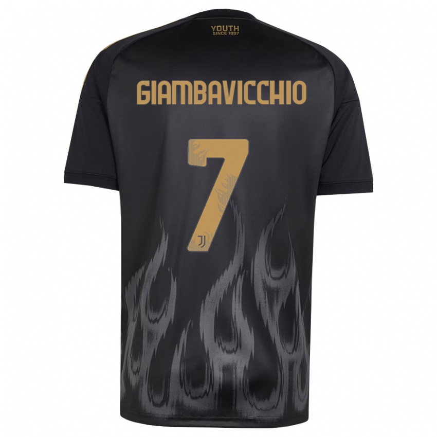 נשים Franco Giambavicchio #7 שחור חום ג'רזי קיט שלישי 2026/27 חולצה קצרה