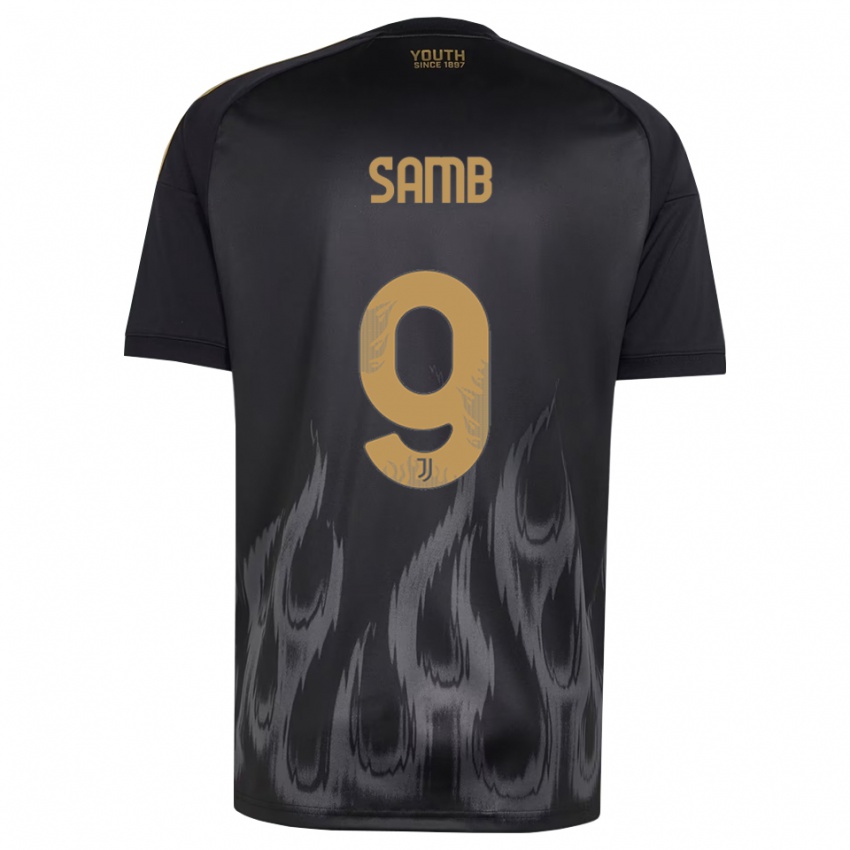 נשים Demba Samb #9 שחור חום ג'רזי קיט שלישי 2026/27 חולצה קצרה