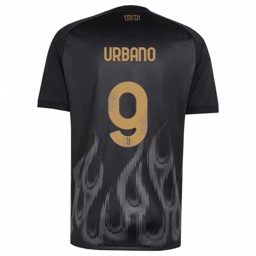 נשים Giacomo Urbano #9 שחור חום ג'רזי קיט שלישי 2026/27 חולצה קצרה