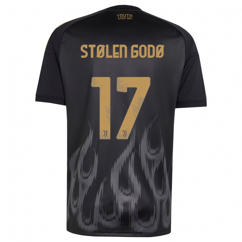 נשים Emma Stølen Godø #17 שחור חום ג'רזי קיט שלישי 2026/27 חולצה קצרה