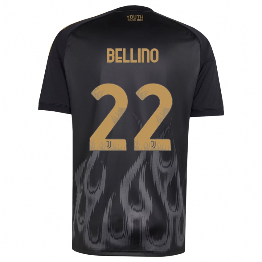 נשים Filippo Bellino #22 שחור חום ג'רזי קיט שלישי 2026/27 חולצה קצרה