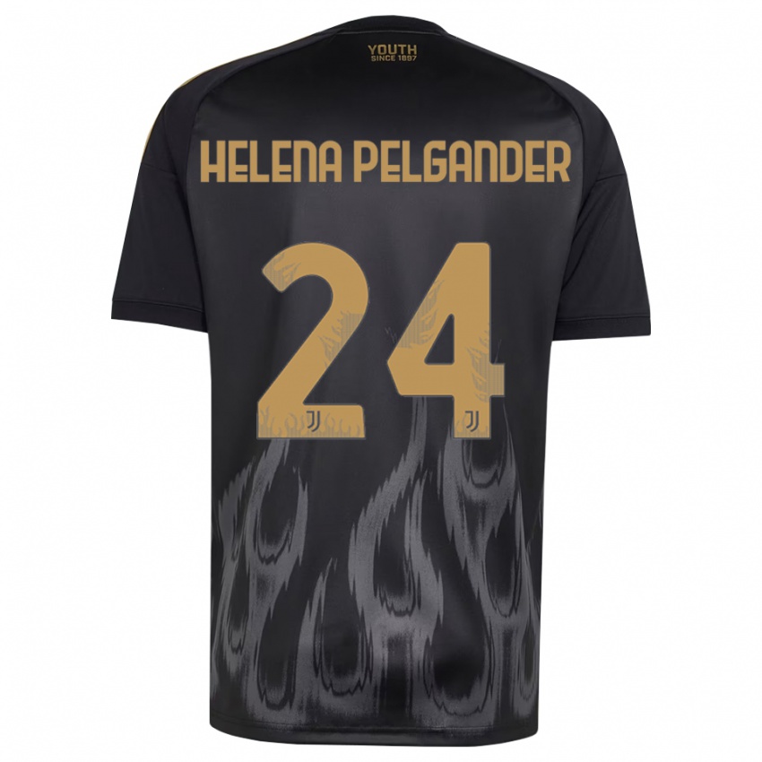 נשים Elsa Helena Pelgander #24 שחור חום ג'רזי קיט שלישי 2026/27 חולצה קצרה