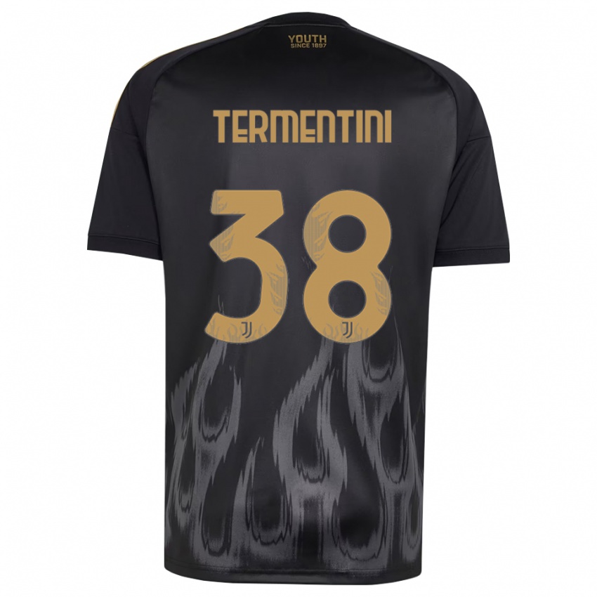 נשים Giorgia Termentini #38 שחור חום ג'רזי קיט שלישי 2026/27 חולצה קצרה