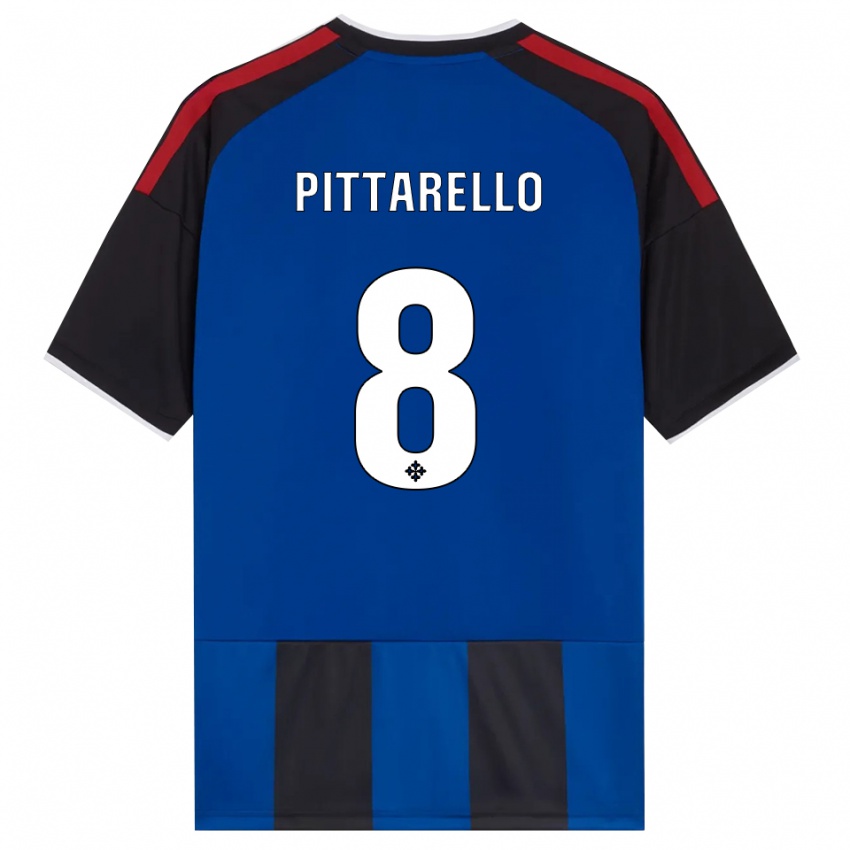 נשים Filippo Pittarello #8 כחול שחור אדום לבן ג'רזי ביתית 2026/27 חולצה קצרה