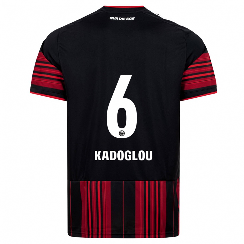 ילדים Alexandros Kadoglou #6 שחור אדום לבן ג'רזי ביתית 2026/27 חולצה קצרה