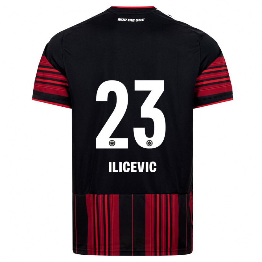 ילדים Niko Ilicevic #23 שחור אדום לבן ג'רזי ביתית 2026/27 חולצה קצרה