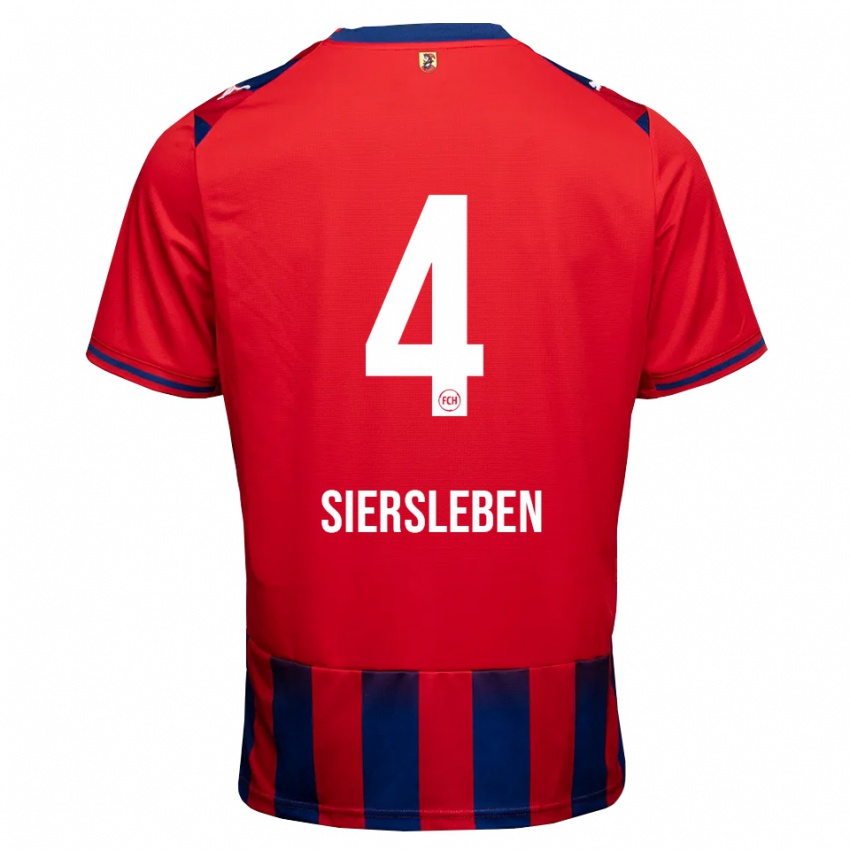 ילדים Tim Siersleben #4 כחול מלכותי לבן אדום ג'רזי ביתית 2026/27 חולצה קצרה