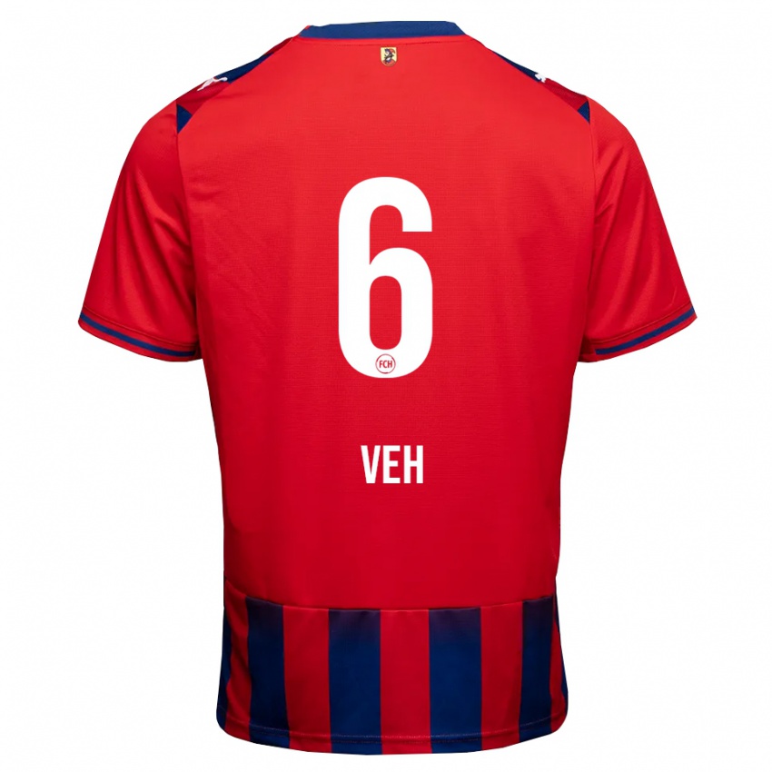 ילדים Lukas Veh #6 כחול מלכותי לבן אדום ג'רזי ביתית 2026/27 חולצה קצרה