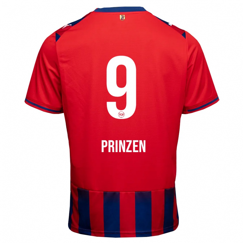 ילדים Marlon Prinzen #9 כחול מלכותי לבן אדום ג'רזי ביתית 2026/27 חולצה קצרה