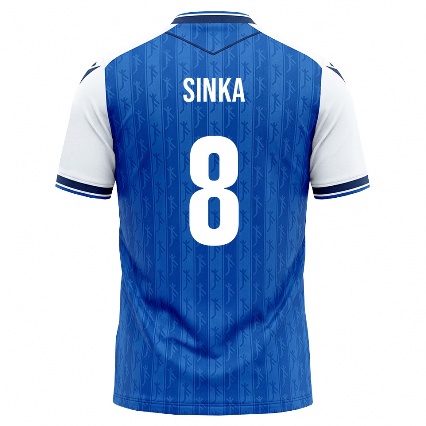 ילדים Napsugár Sinka #8 כחול מלכותי לבן ג'רזי ביתית 2026/27 חולצה קצרה