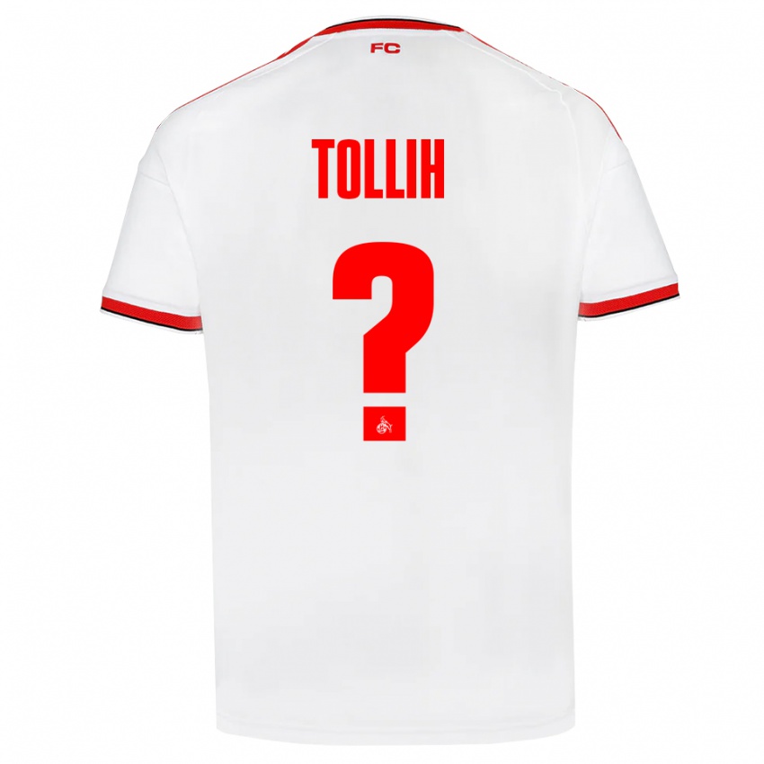 ילדים Yassin Tollih #0 לבן אדום שחור ג'רזי ביתית 2026/27 חולצה קצרה