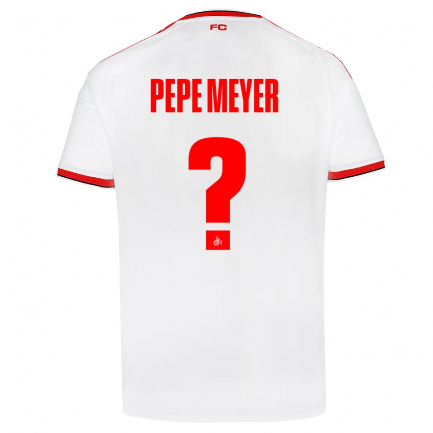 ילדים Joona Pepe Meyer #0 לבן אדום שחור ג'רזי ביתית 2026/27 חולצה קצרה